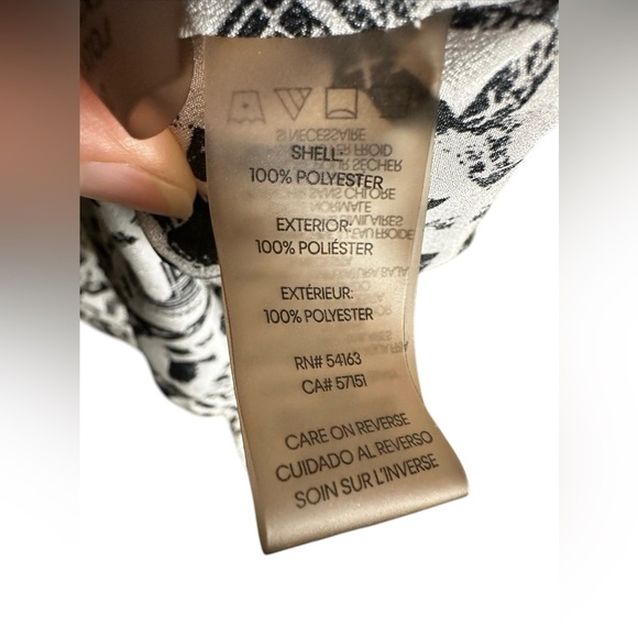 Karl Lagerfeld Paris Black & White Print Button-Up Shirt - Size S - Picture 5 of 6